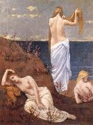Pierre Puvis de Chavannes Young Girls by the Sea oil painting